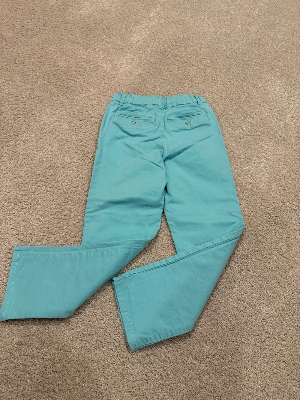 Gymboree Kids Teal Chino Straight-Leg Pants, adjustable waist, size 8